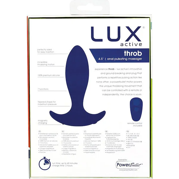 Lux-Active-Throb-Anal-Pulsating-Massager-w-Remote-Dark-Blue