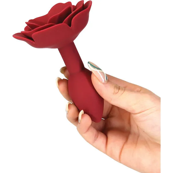 Lux-Active-Red-Rose-Silicone-Anal-Plug