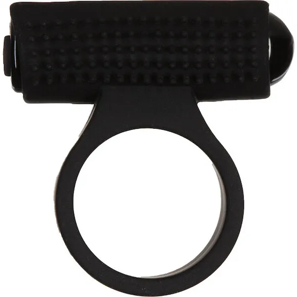 Cosmic Cock Ring w/Rechargeable Bullet - 9 Functions Black