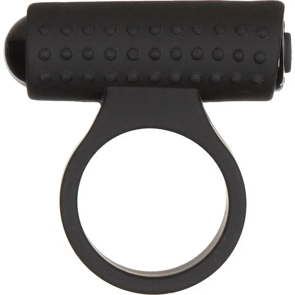 Cosmic Cock Ring w/Rechargeable Bullet - 9 Functions Black