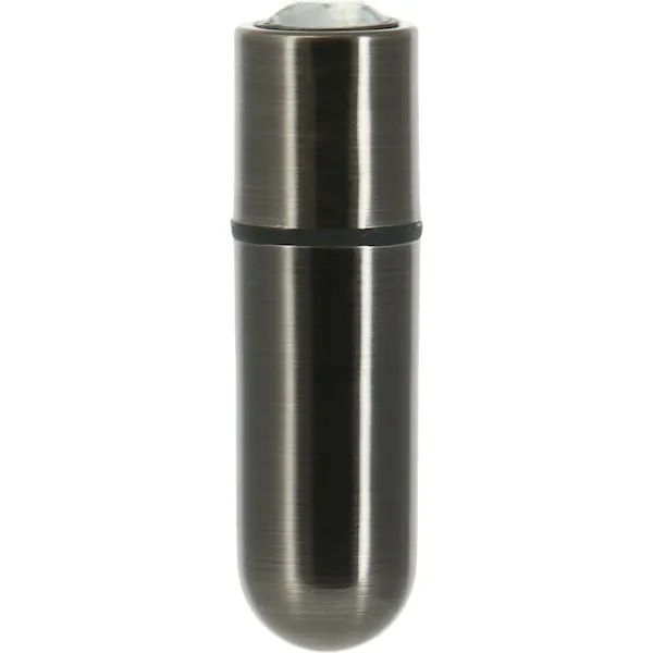 First Class Mini Rechargeable Bullet w/Crystal - 9 Functions Gun Metal