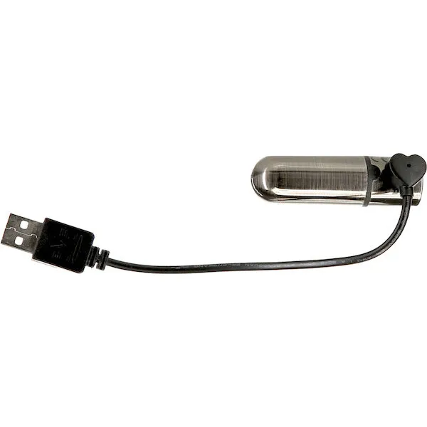 First Class Mini Rechargeable Bullet w/Crystal - 9 Functions Gun Metal