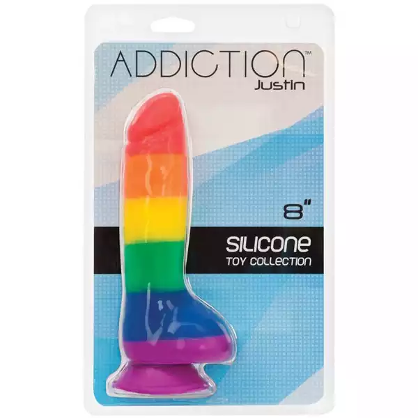 Addiction-Justin-8-inch-Dildo-Rainbow