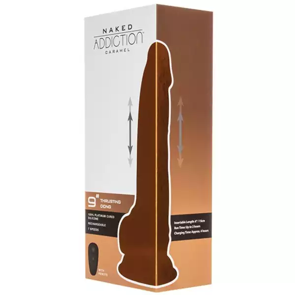 Naked-Addiction-9-inch-Thrusting-Dong-w-Remote-Caramel