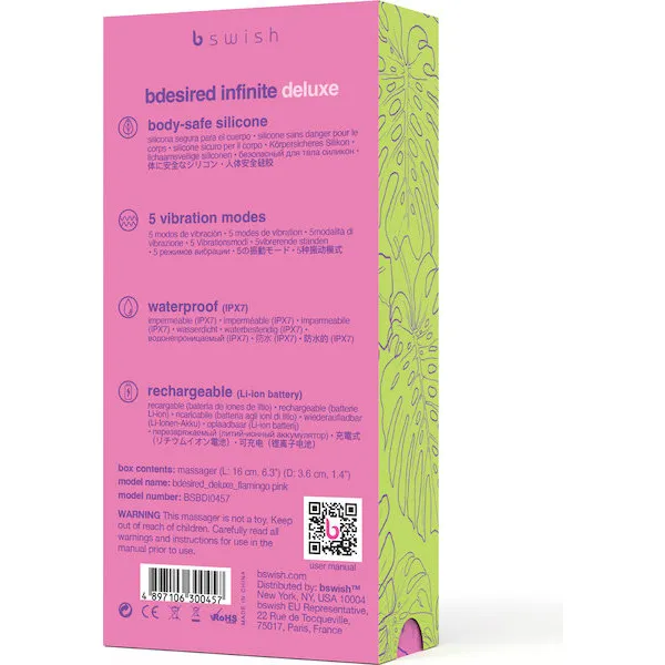 Bdesired Infinite Deluxe Flamingo Vibrator - Pink