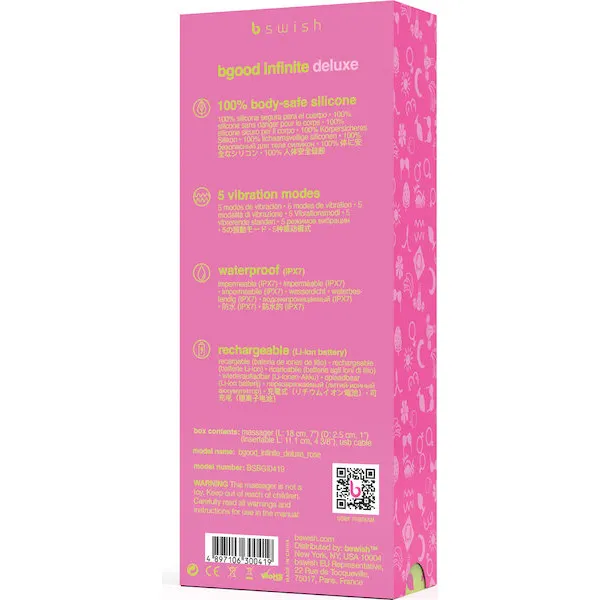 Bgood Infinite Deluxe Vibrator - Rose