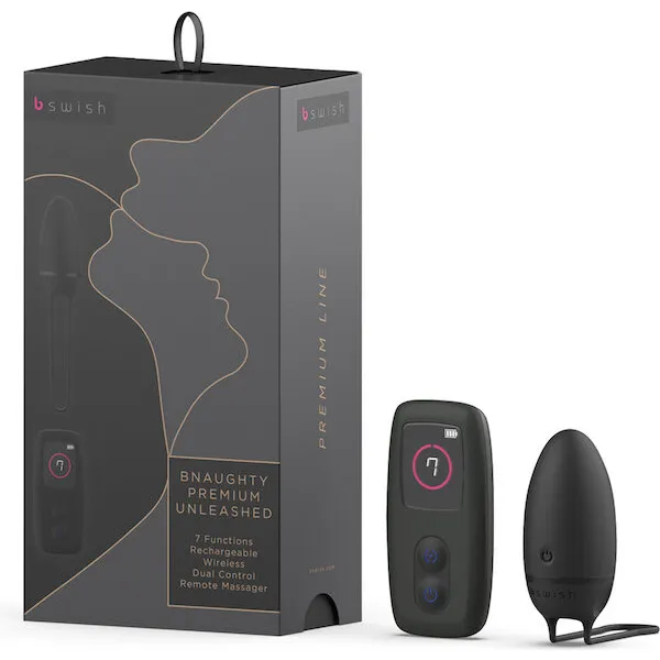Bnaughty Premium Unleashed Remote Control Bullet - Noir