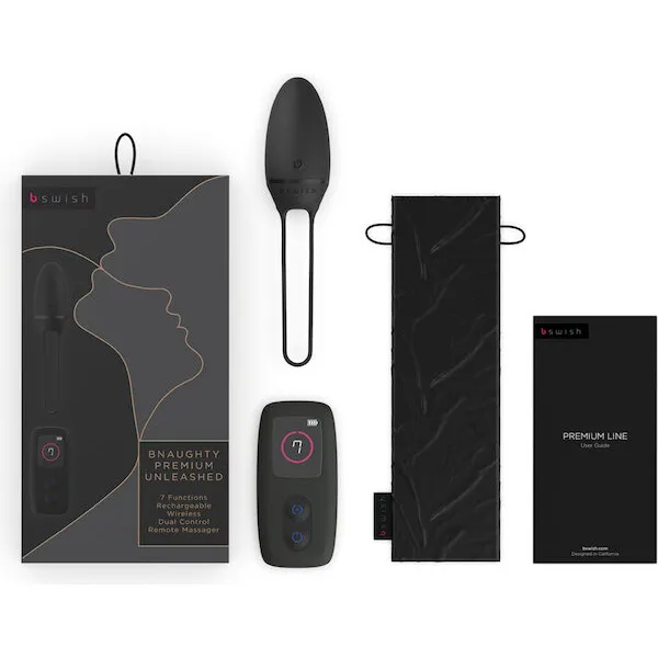Bnaughty Premium Unleashed Remote Control Bullet - Noir