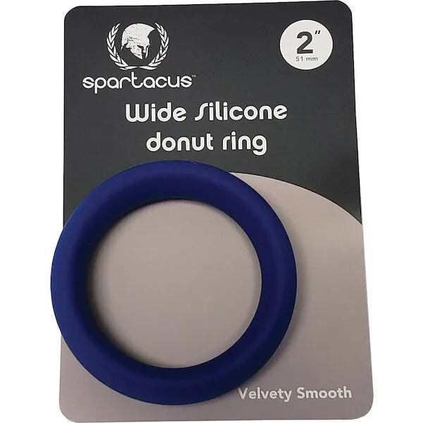 Spartacus-2-inch-Wide-Silicone-Donut-Ring-Blue