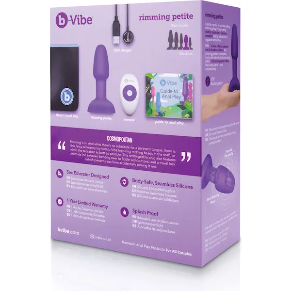 b-Vibe Petite Rimming Plug - Purple