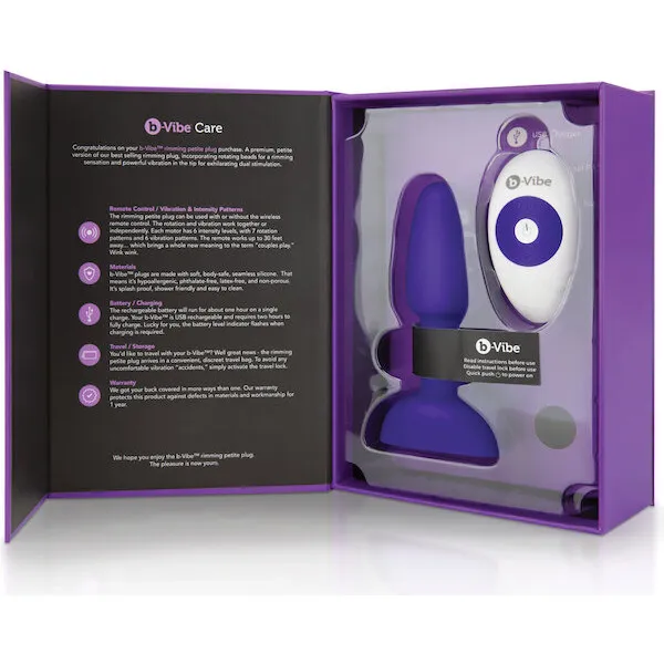 b-Vibe Petite Rimming Plug - Purple