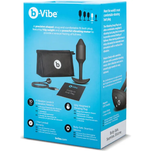 b-Vibe-Vibrating-Weighted-Snug-Plug-M-112-g-Black
