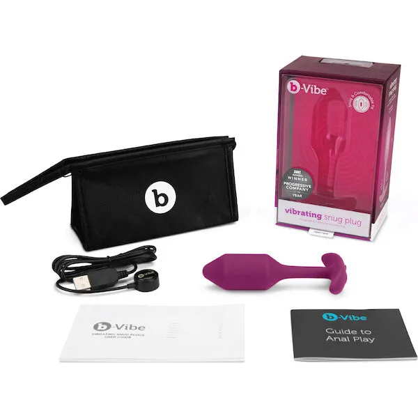 b-Vibe-Vibrating-Weighted-Snug-Plug-M-112-g-Rose