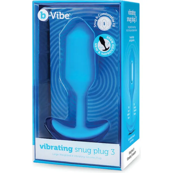 b-Vibe Vibrating Snug Plug - Blue Large