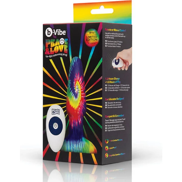 b-Vibe Peace & Love Tie-Dye Rimming Plug - Special Edition