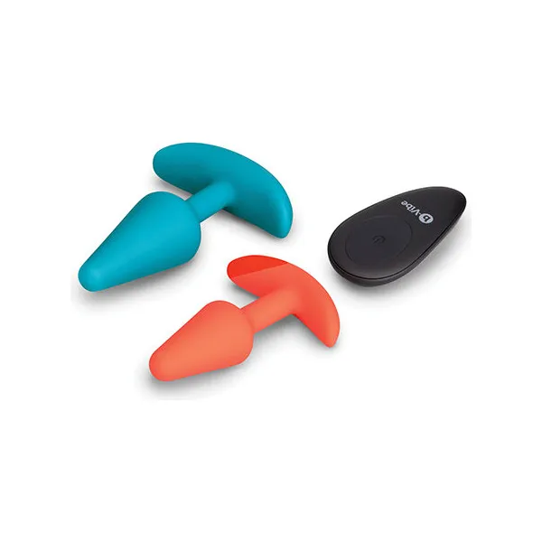 Anal-Training-Bundle-2-Piece-Set-Includes-Beginner-Plug-and-Rechargeable-Vibrating-Plug-w-Remote