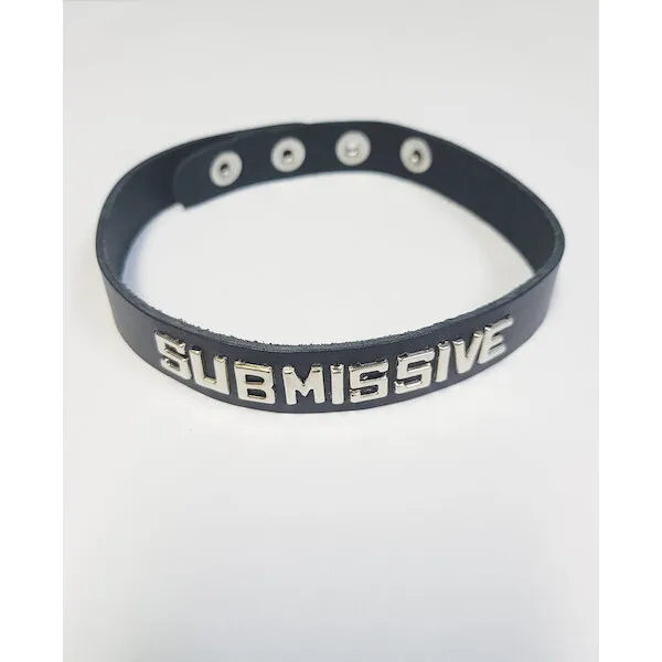 Spartacus-SUBMISSIVE-Leather-Collar-Black