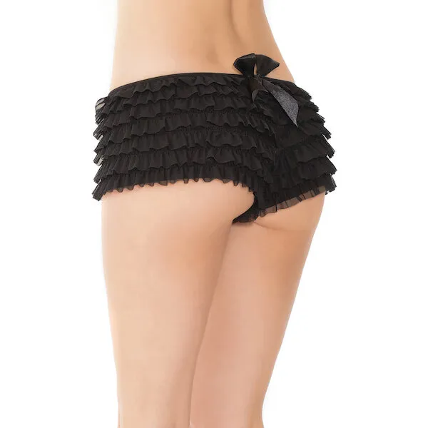 Ruffle-Shorts-w-Back-Bow-Detail-Black-One-Size-Fits-Most-