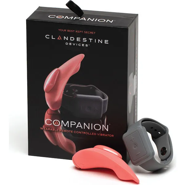 Clandestine Devices Companion Panty Vibe w/Wearable Remote - Coral