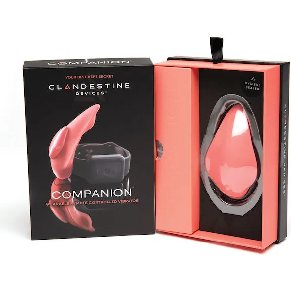 Clandestine Devices Companion Panty Vibe w/Wearable Remote - Coral