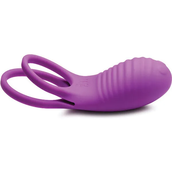 Curve Toys Gossip Love Loops 10X Silicone Cock Ring w/Remote - Violet