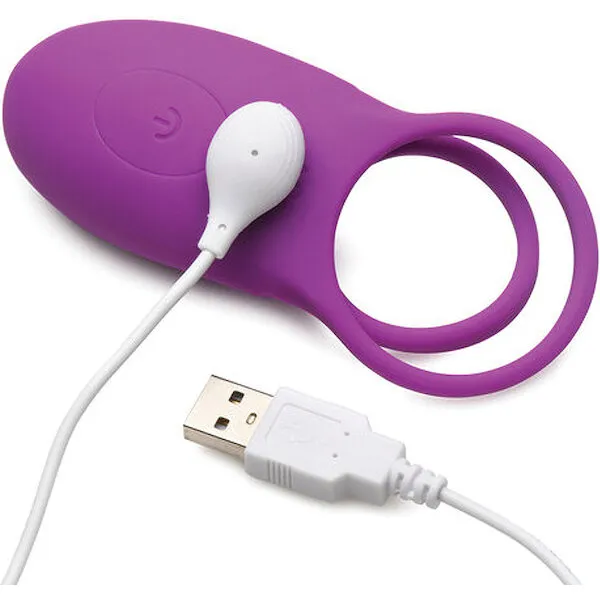 Curve Toys Gossip Love Loops 10X Silicone Cock Ring w/Remote - Violet