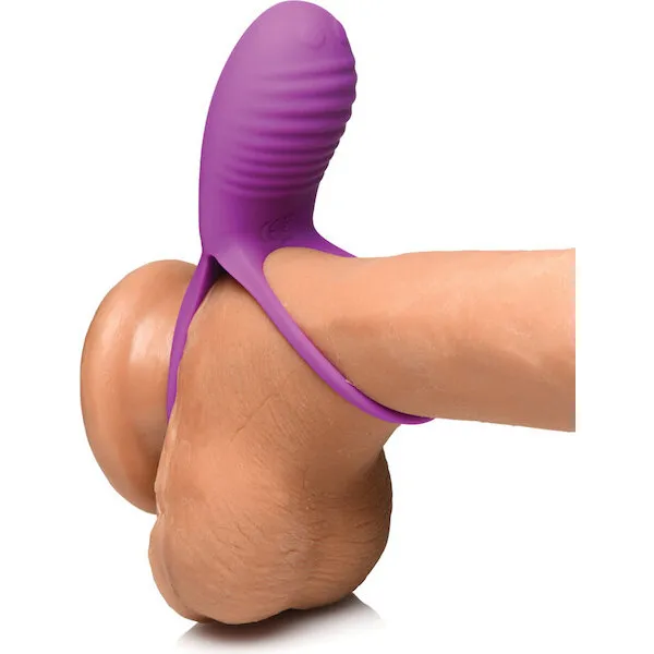 Curve Toys Gossip Love Loops 10X Silicone Cock Ring w/Remote - Violet