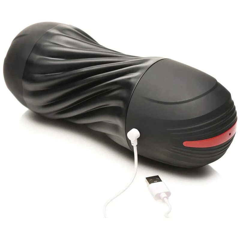 Curve Toys Jock Sucking & Vibrating Masturbator - Black