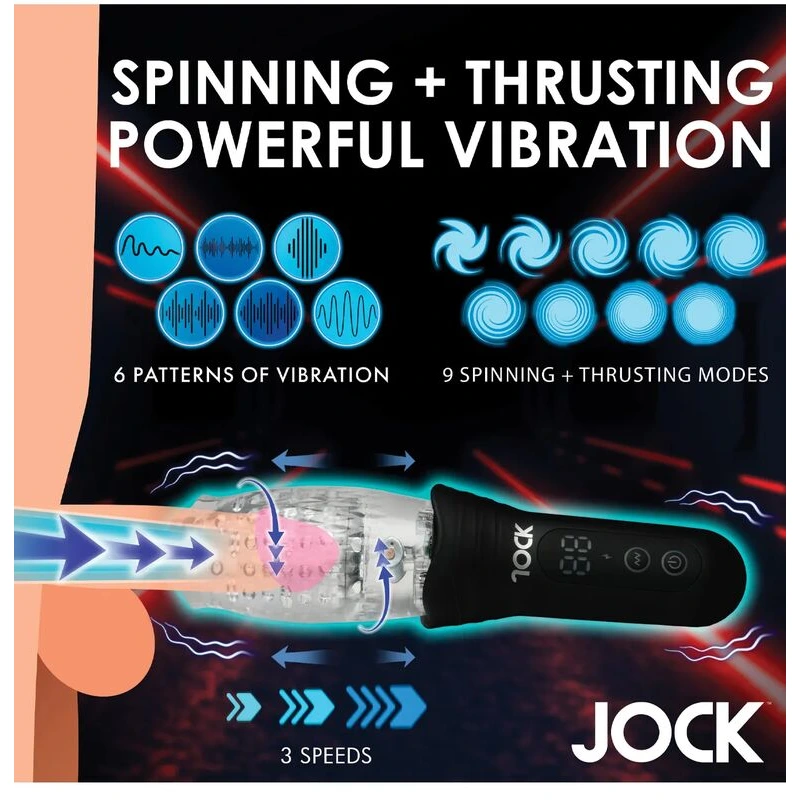 Curve Novelties Jock Spinning & Thrusting Masturbator