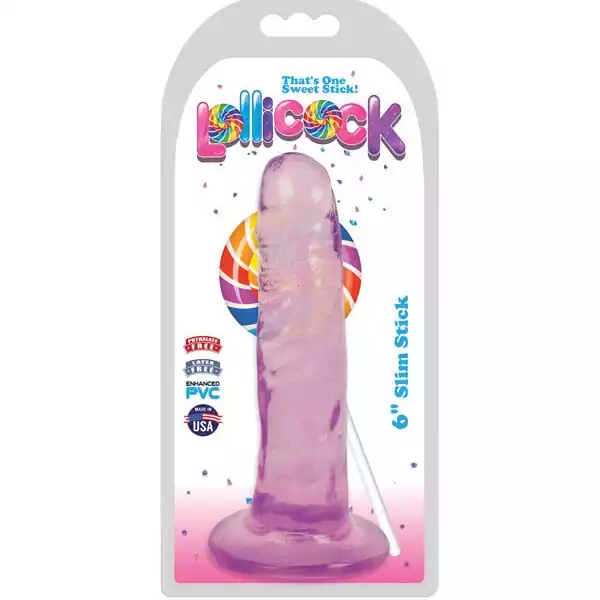 Curve-Novelties-Lollicock-6-inch-Slim-Stick-Grape-Ice