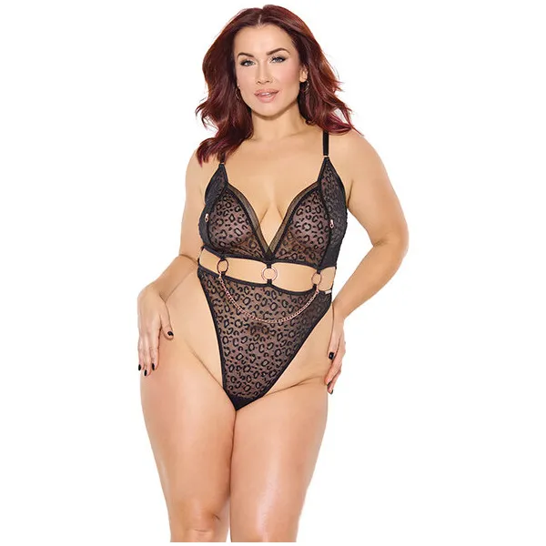Pleasure-Collection-Feline-Fatale-Teddy-w-Removable-Chain-Black-QN