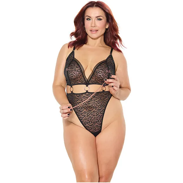 Pleasure-Collection-Feline-Fatale-Teddy-w-Removable-Chain-Black-QN