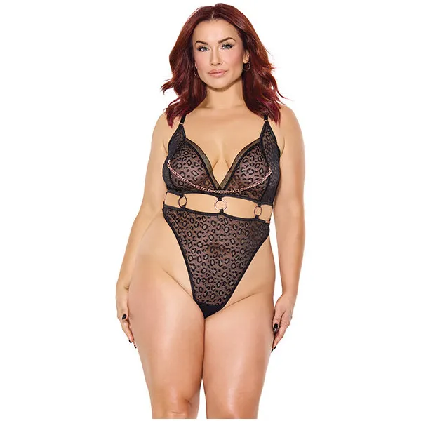 Pleasure-Collection-Feline-Fatale-Teddy-w-Removable-Chain-Black-QN