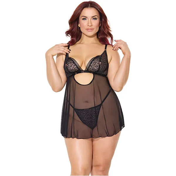 Pleasure-Collection-Feline-Fatale-Babydoll-and-G-String-2-pc-Set-Black-QN