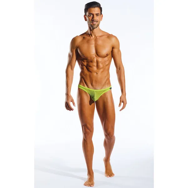 Cocksox-Mesh-Enhancing-Pouch-Thong-Citrus-Green-SM