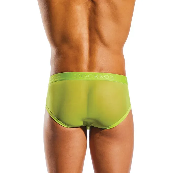 Cocksox-Mesh-Contour-Pouch-Sports-Brief-Citrus-Green-LG