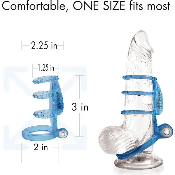 Doctor-Love-039-s-Zinger-Dual-Vibrating-Cock-Cage-Blue