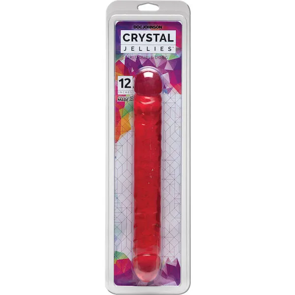 Crystal-Jellies-12-inch-Jr-Double-Dong-Pink