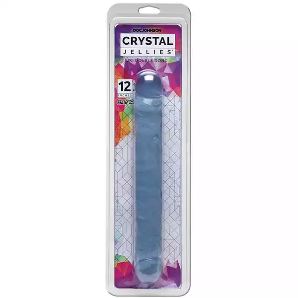 Crystal-Jellies-12-inch-Jr-Double-Dong-Clear