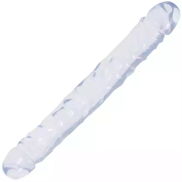 Crystal-Jellies-12-inch-Jr-Double-Dong-Clear