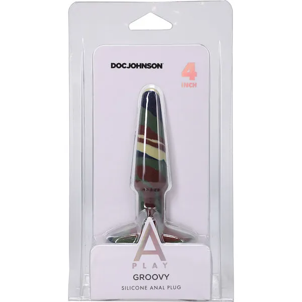 A-Play-4-inch-Groovy-Silicone-Anal-Plug-Camouflage