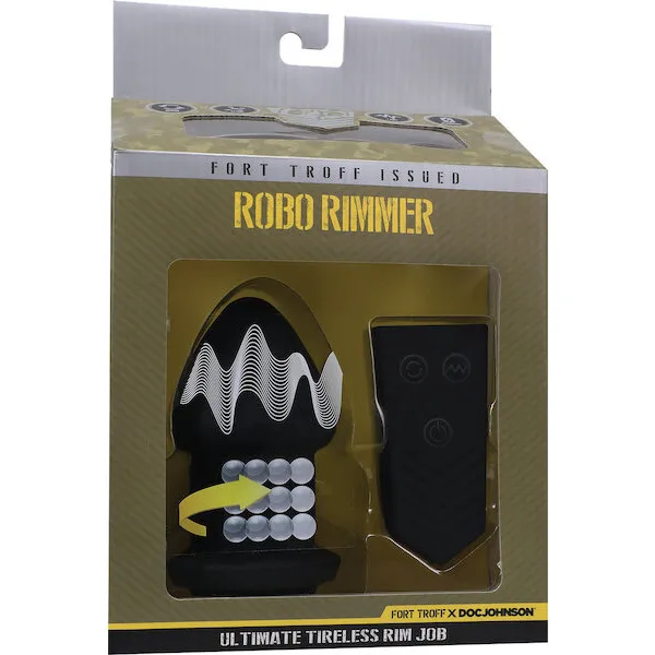 Fort-Troff-Robo-Rimmer-Vibrating-Anal-Plug-w-Remote-Control-Black