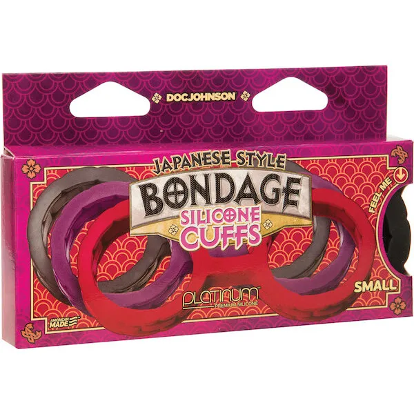 Japanese-Bondage-Silicone-Cuffs-Small-Black