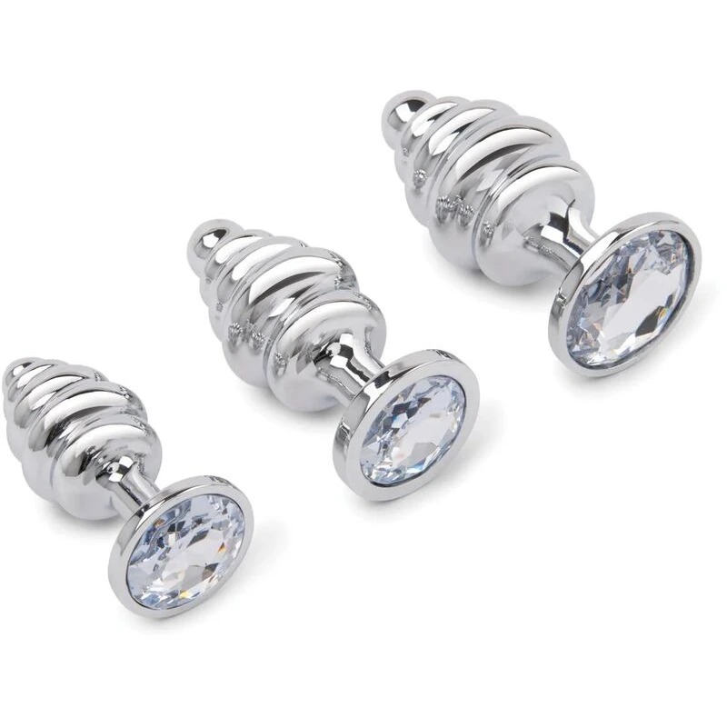 Gemsations-3-pc-2-95-inch-and-3-25-inch-and-3-7-inch-Ripple-Bling-Bling-Metal-Butt-Plug-Training-Set-Silver