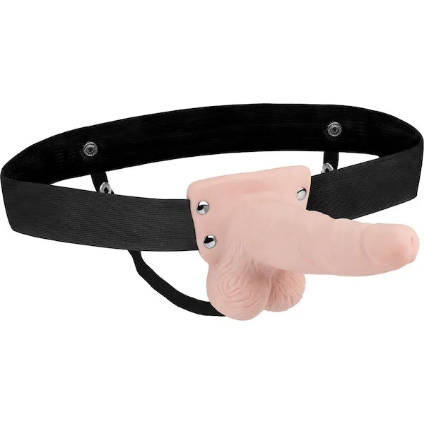 Lux-Fetish-6-inch-Rechargeable-Strap-On-w-Balls-Ivory