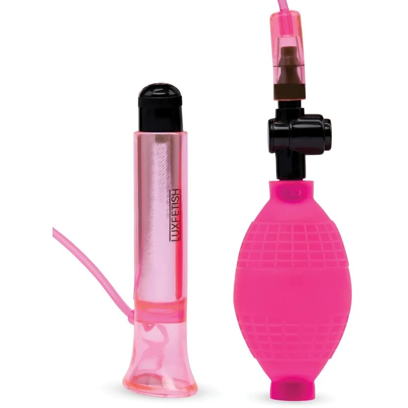 Lux-Fetish-Vibrating-Clitoral-Pump-w-Quick-Release-Pink