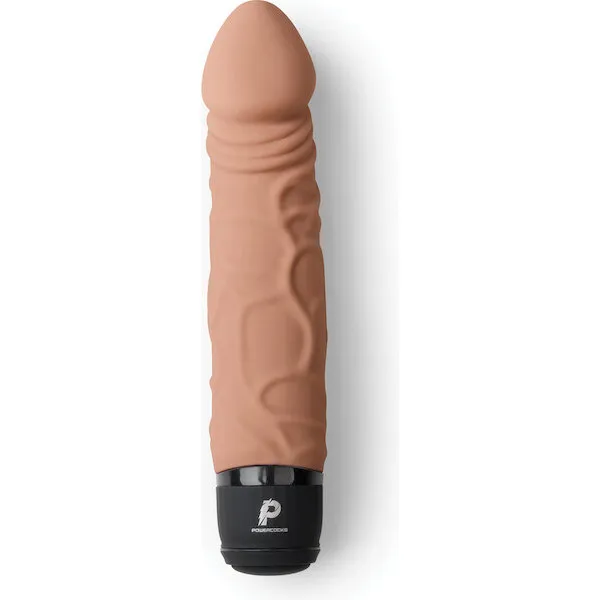 Powercocks 6.5" Realistic Vibrator - Mocha