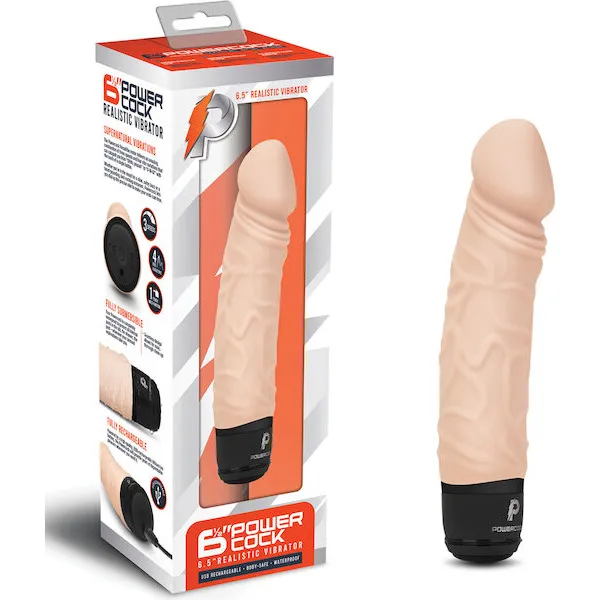 Powercocks-6-5-inch-Realistic-Vibrator-Ivory