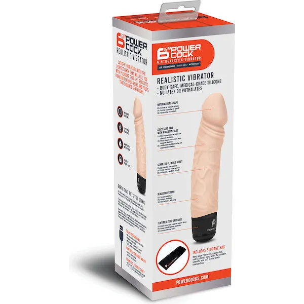 Powercocks-6-5-inch-Realistic-Vibrator-Ivory