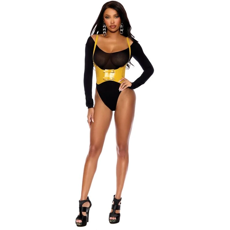 Leather-Harness-w-Adjustable-Buckle-Straps-and-Front-Velcro-Buckle-Closure-Yellow-38